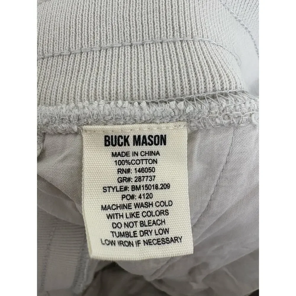 Buck Mason Sweatpants Mens XS Ivory Brushed Loopback French Terry Lounge Pants